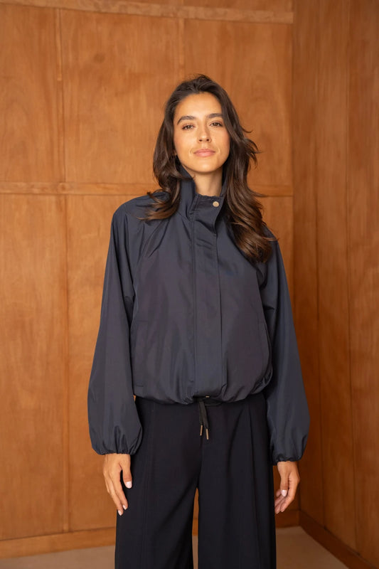 Einfarbige Oversize-Bomberjacke
