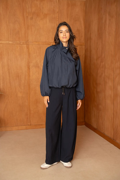 Einfarbige Oversize-Bomberjacke