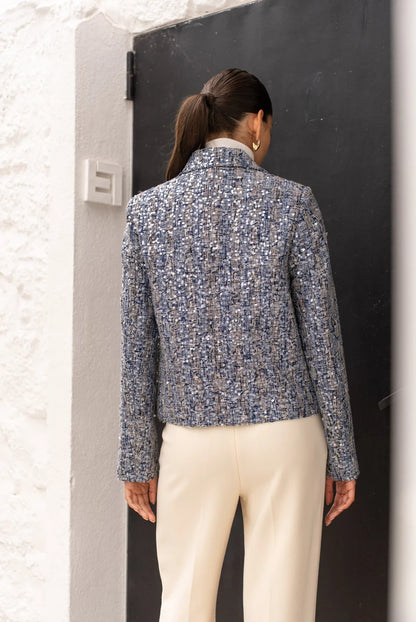 Statement-Jacke aus schimmerndem Tweed