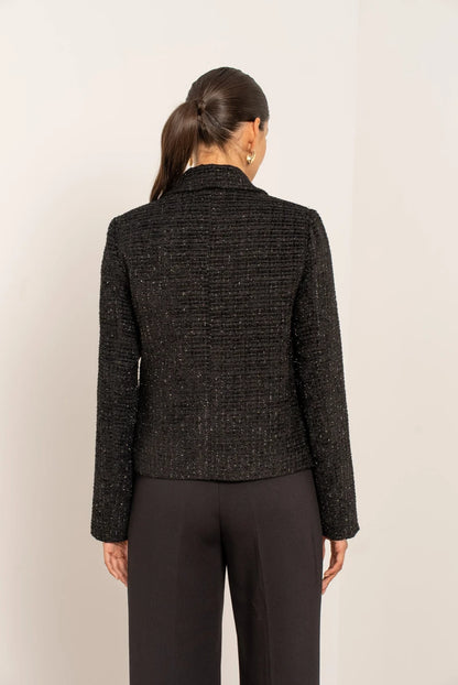 Klassische Tweedjacke mit Goldknöpfen