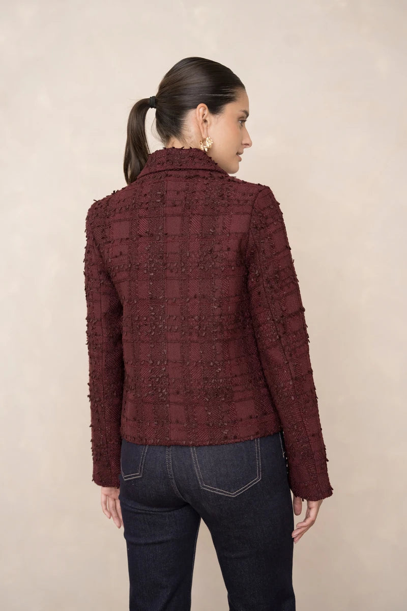 Kurz geschnittene Tweedjacke