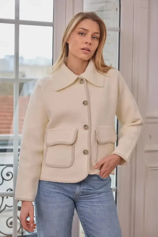 Jacke mit Polokragen