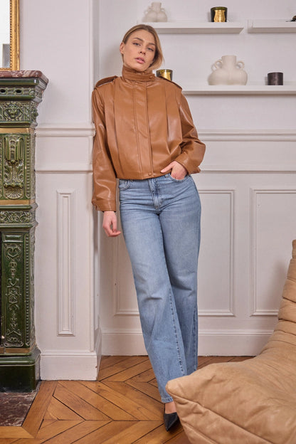 Kunstleder-Jacke