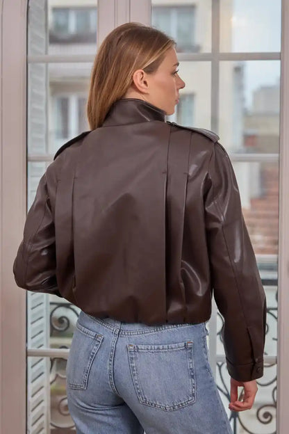 Kunstleder-Jacke