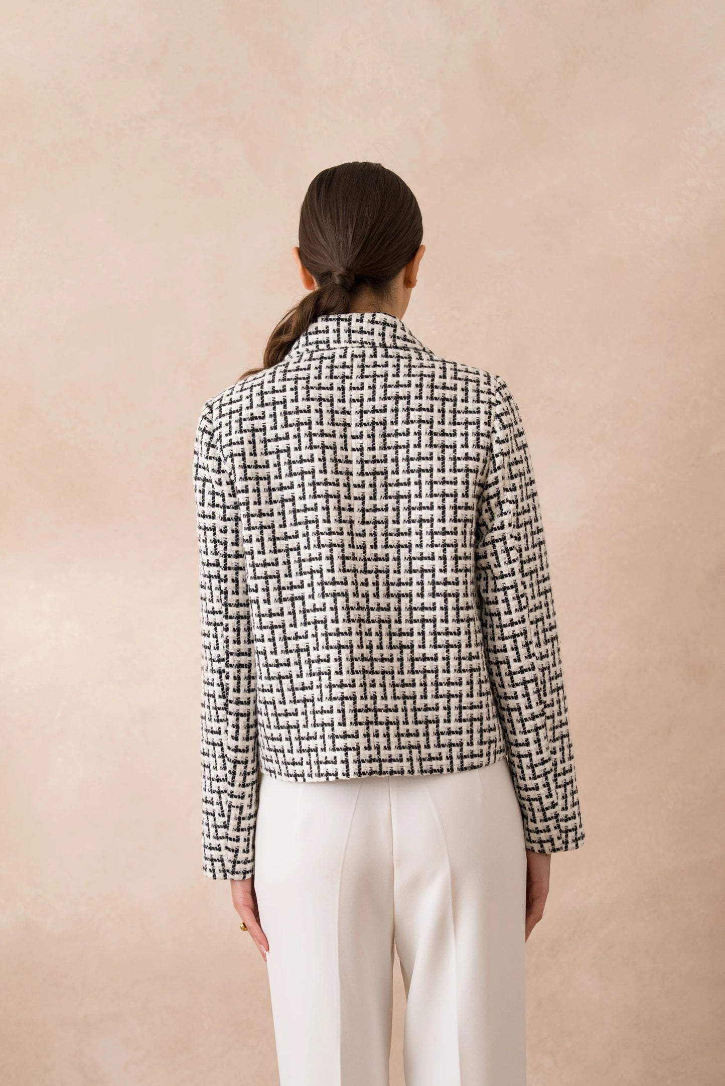 Tweed Cropped Jacke