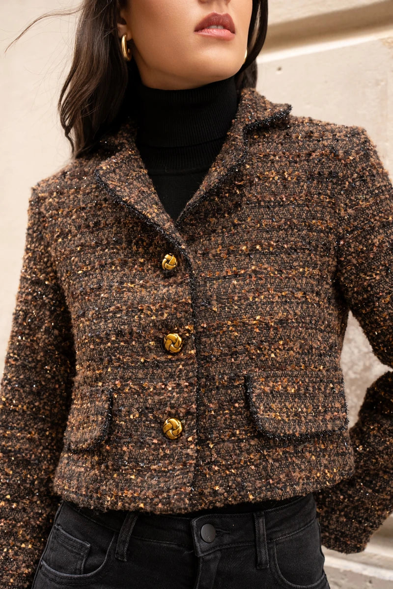 Tweedjacke mit Reverskragen
