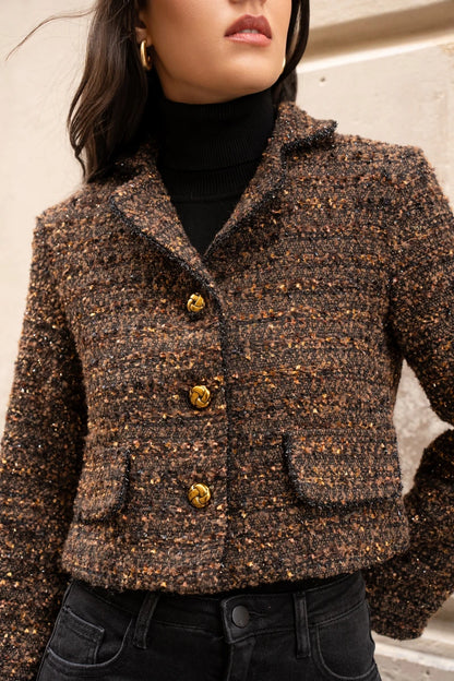 Tweedjacke mit Reverskragen