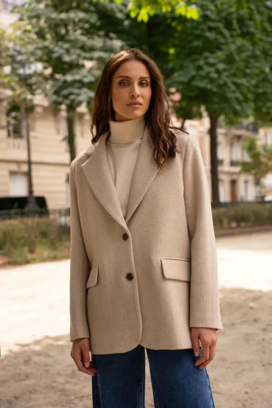 Oversized-Jacke aus Wollmischung