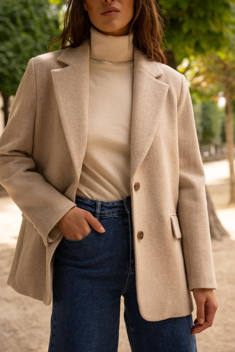Oversize-Jacke aus Wollmischung
