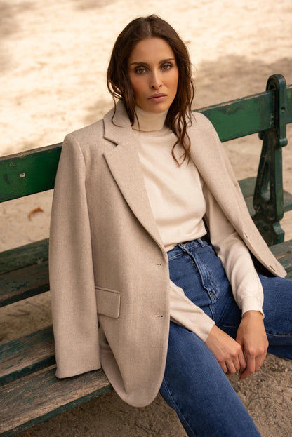 Oversized-Jacke aus Wollmischung