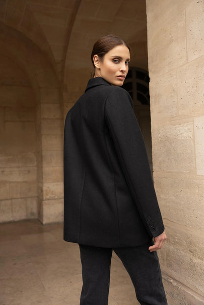 Oversized-Jacke aus Wollmischung