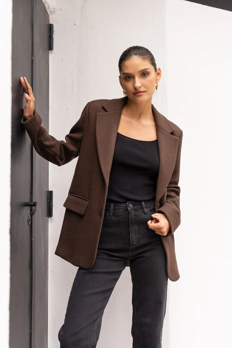 Oversize-Jacke aus Wollmischung