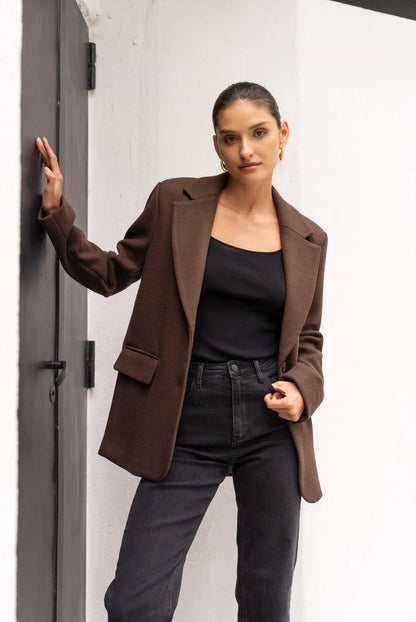 Oversize-Jacke aus Wollmischung