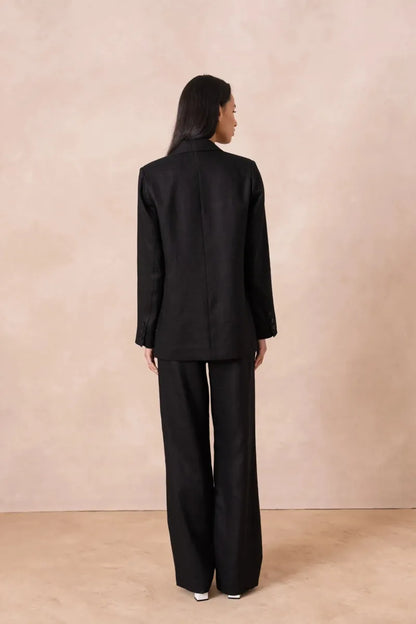 Oversize Leinen-Blazer