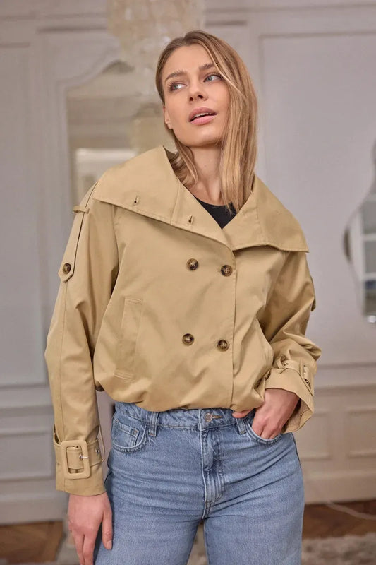 Crossover-Jacke mit Satin-Finish