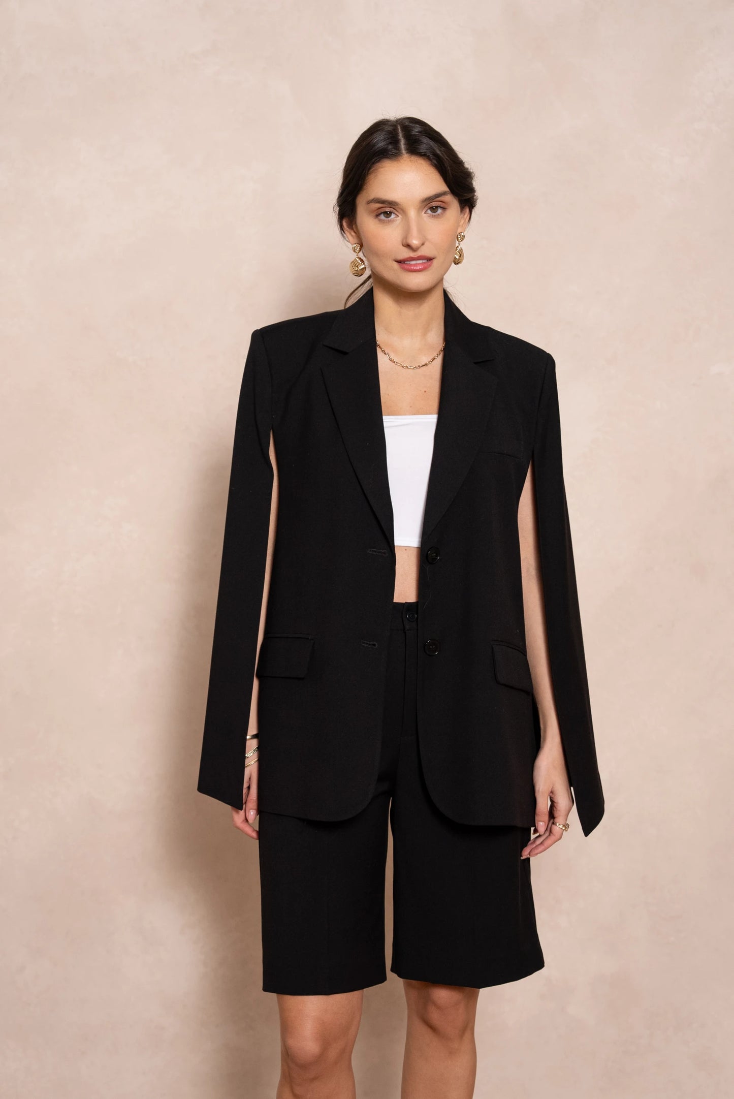 Oversize-Cape mit erstklassigen Details